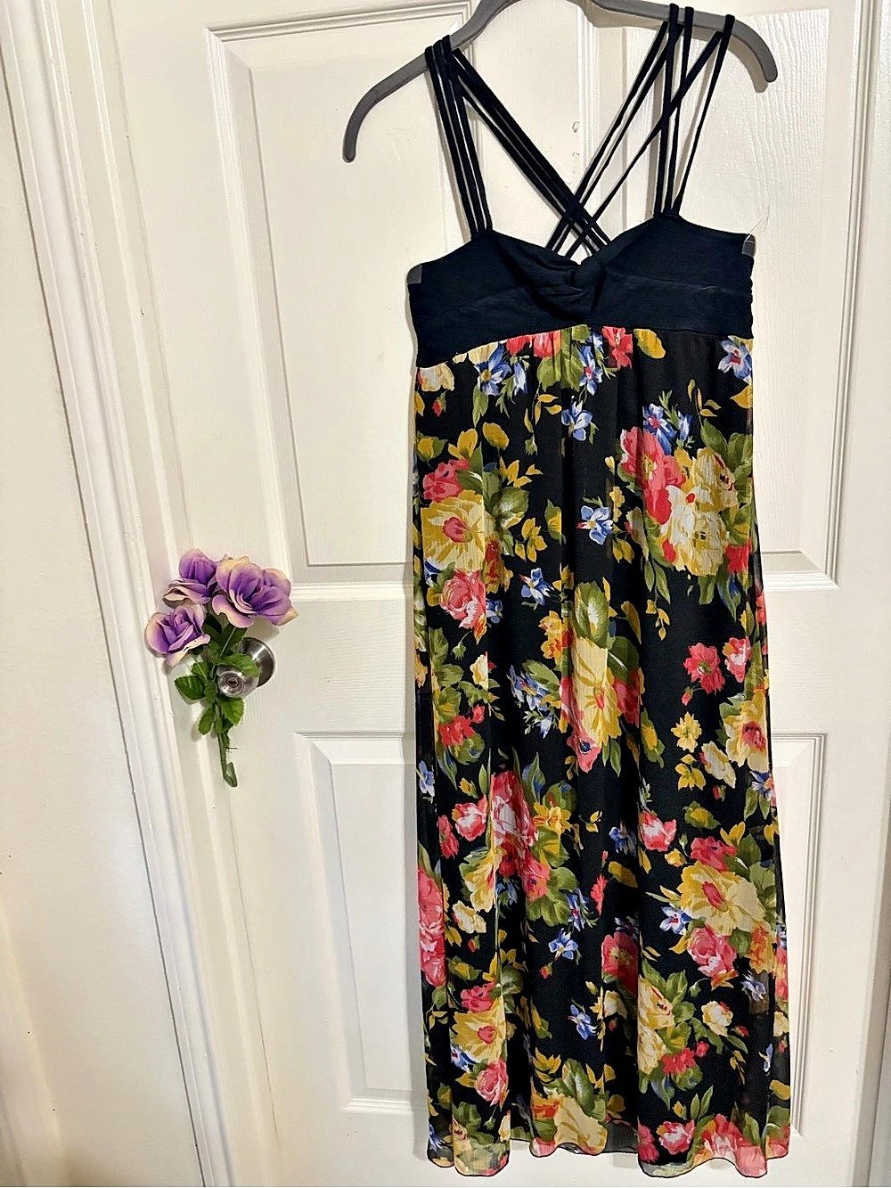 Wet Seal Floral Maxi Dress Size Medium